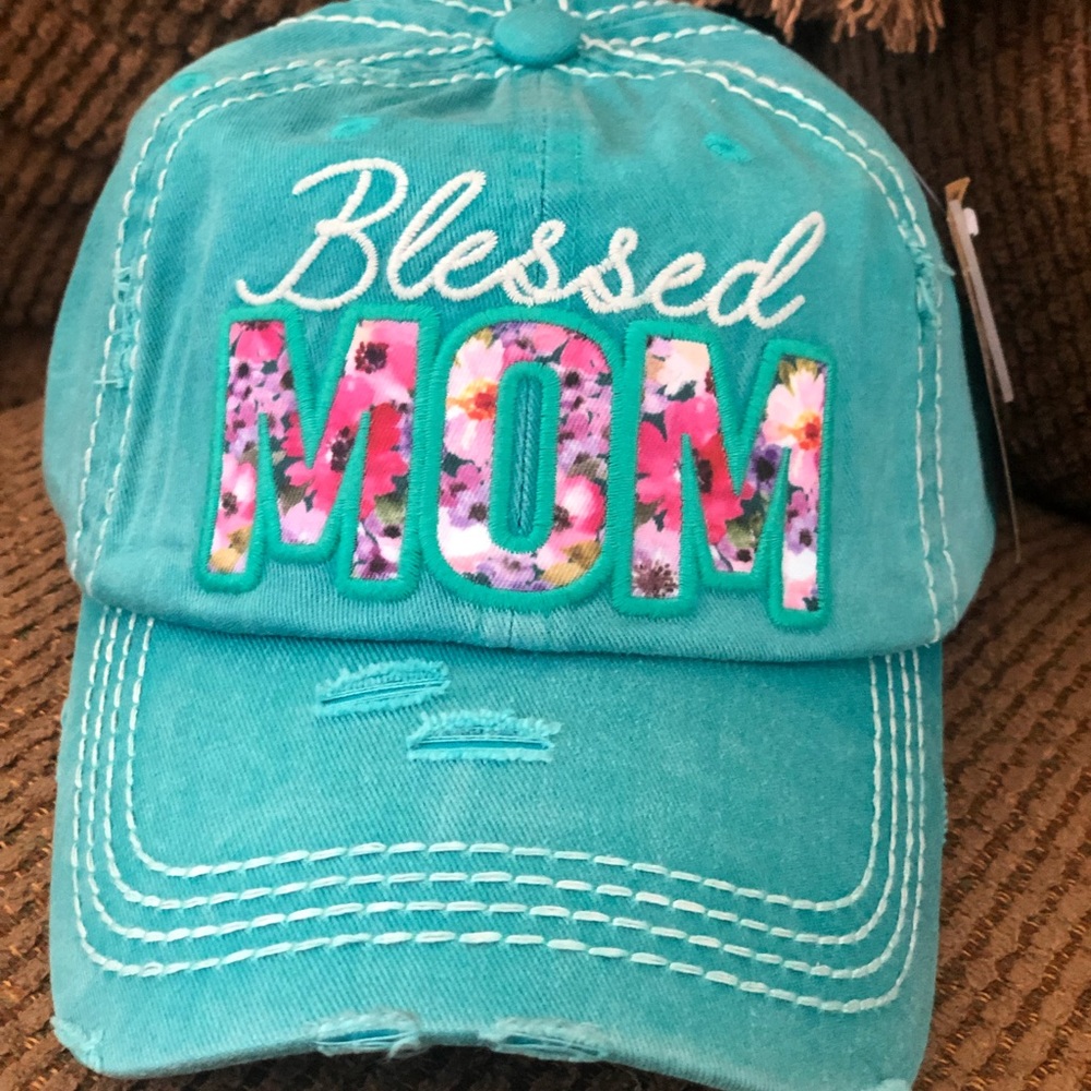 Blessed MOM Washed Vintage Ballcap